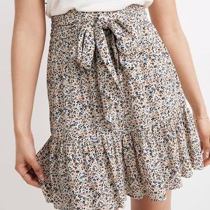 Madewell Floral Tie Skirt